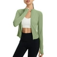 thumbnail image 1 of Women's UPF 50+ Sun Shirts Protection Crop Jacket UV Protection Long Sleeve with Thumb Hole Full Zip Clothing Lightweight, 1 of 7