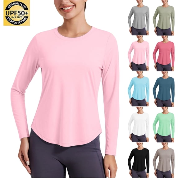 Women's UPF 50+ UV Sun Protection Shirt Outdoor Performance Long Sleeve Rash Guard Shirts for Hiking,Swim,Fishing