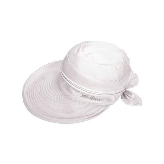 Women's UPF 50+ UV Sun Protective Convertible Beach Hat Visor White