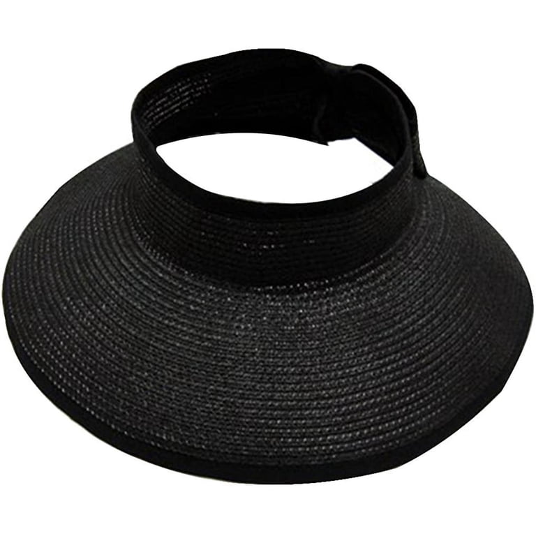 Women\'s UPF 50+ Wide Brim Roll-up Straw Sun Hat Sun Visor Amazon.com: Simplicity Womens Hats Women main image 4