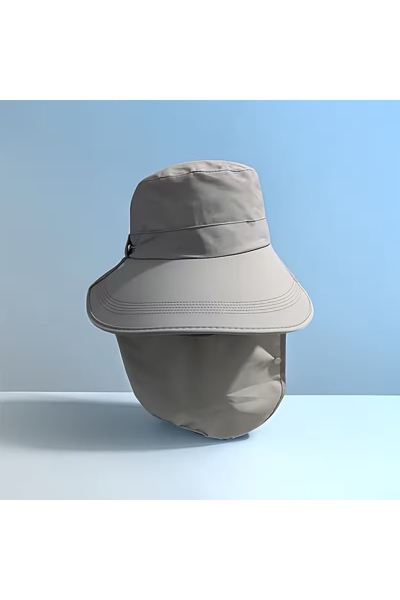 Women's UPF Sun Veil Hat Breathable Visor Cap with Face Shield