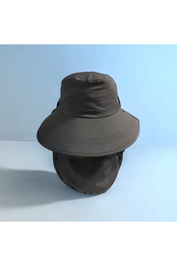 Women's UPF Sun Veil Hat Breathable Visor Cap with Face Shield