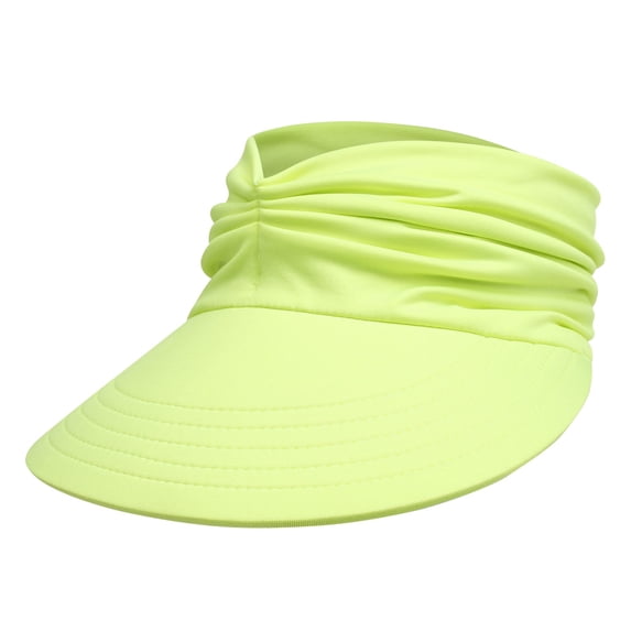 Women's UPF Sun Visor Hat, Open Top Brim Design for Beach, Running, and Outdoor Sports, Lightweight Breathable Sun Hat for Spring and Summer UV Protection Yellow