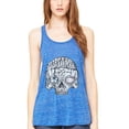 thumbnail image 1 of Women's US Skull Printed Flowy Racerback Tank Top, 1 of 1