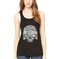 thumbnail image 1 of Women's US Skull Printed Flowy Racerback Tank Top, 1 of 1