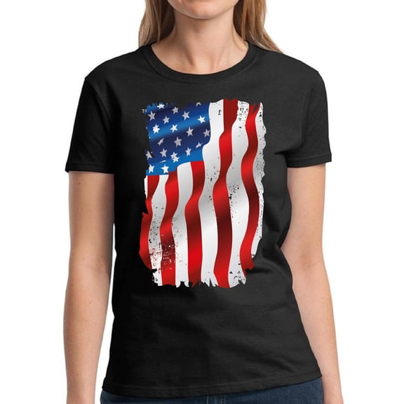 Women's USA Shirt - American Flag 4th of July - Patriotic Graphic Tees