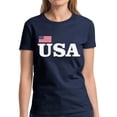 thumbnail image 1 of Women's USA Shirt - Graphic Tees - American Flag 4th of July Patriotic Timeless, 1 of 2