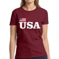 thumbnail image 1 of Women's USA Shirt - Graphic Tees - American Flag 4th of July Patriotic Timeless, 1 of 2