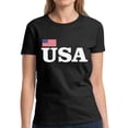 thumbnail image 1 of Women's USA Shirt - Graphic Tees - American Flag 4th of July Patriotic Timeless, 1 of 2