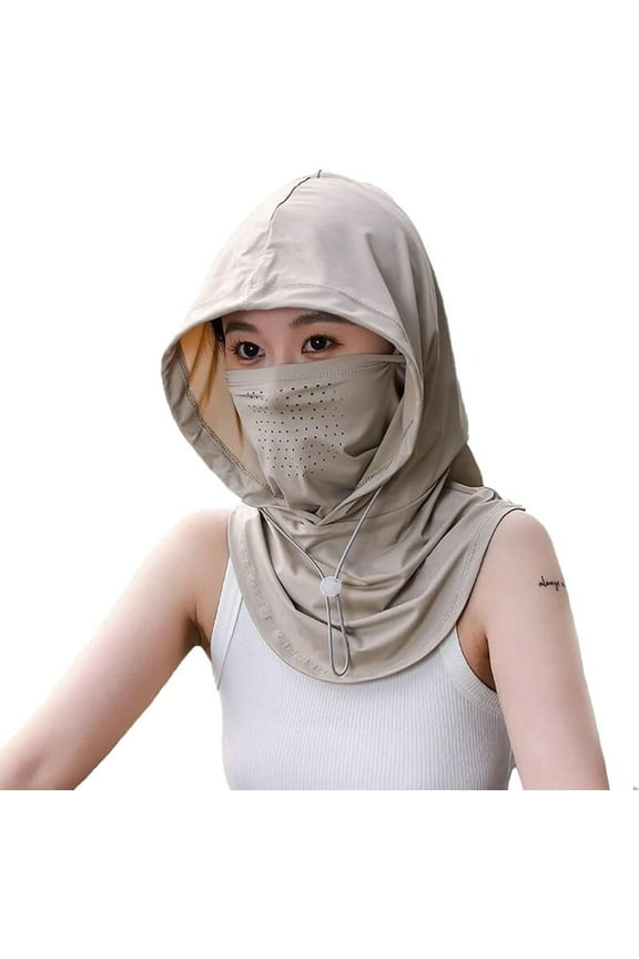 Women's UV Protection Balaclava Hat with Neck Guard & Face Mask for Cycling, Travel & Outdoor Activities