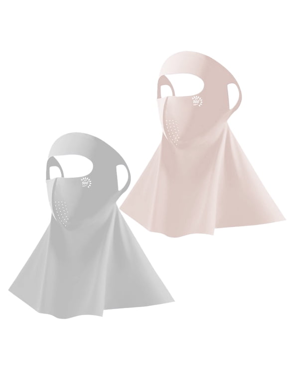 Women's UV Protection Face Mask with Neck Cover – UPF 500+ Cooling Ice Silk Sun Shield, Breathable Outdoor Face Cover for Cycling, Hiking & Summer Travel