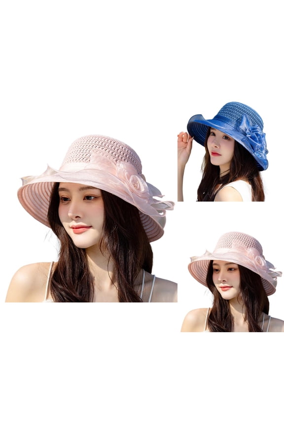 Women's UV Protection Packable Straw Sun Hat â Wide Brim Beach Hat, for Vacation, Hiking & Travel, Comfortable & Stylish for Full Sun Coverage