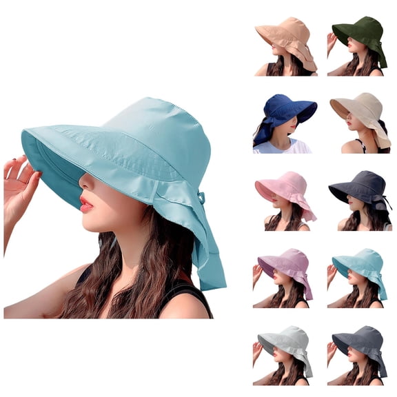 Women's UV Protection Sun Hat – Wide Brim Straw Beach Hat for Vacation, Travel & Hiking, Packable & Foldable Design, Stylish & Comfortable for Full Sun Protection Outdoors