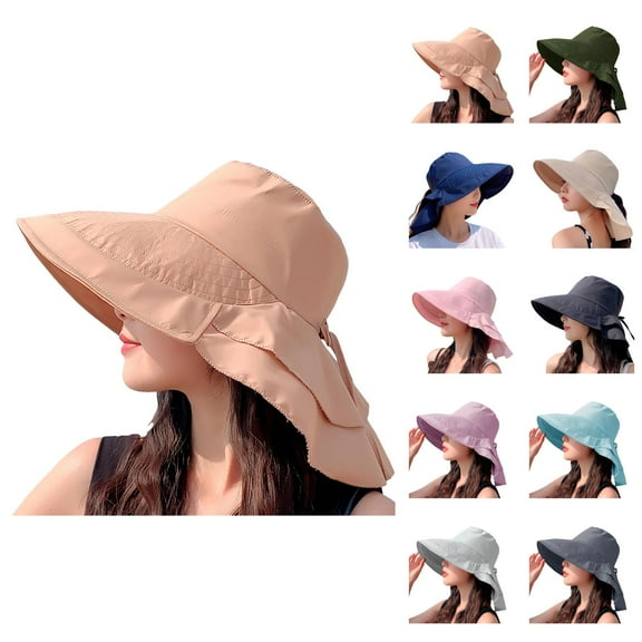 Women's UV Protection Sun Hat – Wide Brim Straw Beach Hat for Vacation, Travel & Hiking, Packable & Foldable Design, Stylish & Comfortable for Full Sun Protection Outdoors