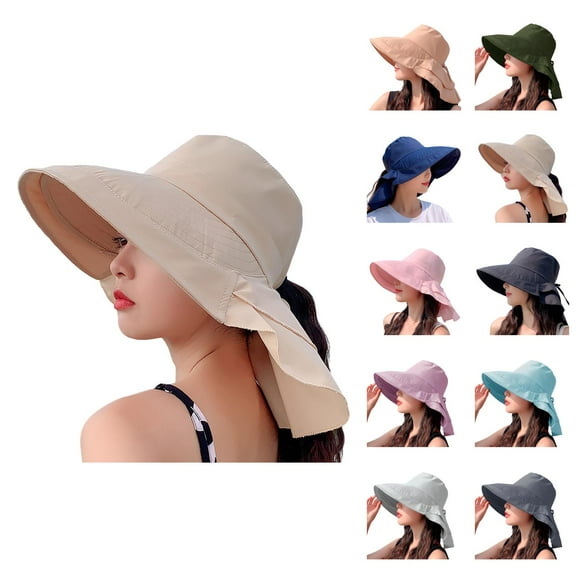 Women's UV Protection Sun Hat – Wide Brim Straw Beach Hat for Vacation, Travel & Hiking, Packable & Foldable Design, Stylish & Comfortable for Full Sun Protection Outdoors