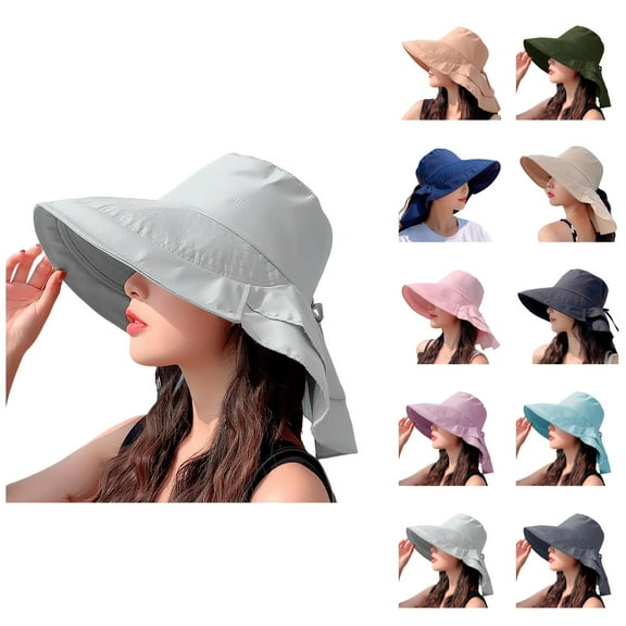 Women's UV Protection Sun Hat – Wide Brim Straw Beach Hat for Vacation, Travel & Hiking, Packable & Foldable Design, Stylish & Comfortable for Full Sun Protection Outdoors