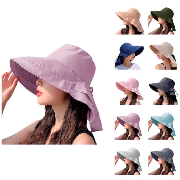 Women's UV Protection Sun Hat – Wide Brim Straw Beach Hat for Vacation, Travel & Hiking, Packable & Foldable Design, Stylish & Comfortable for Full Sun Protection Outdoors