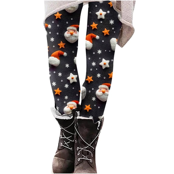 Women's Ugly Christmas Leggings Xmas Printed Christmas Party Funny Cosplay Skinny Pants Fashion Leggings