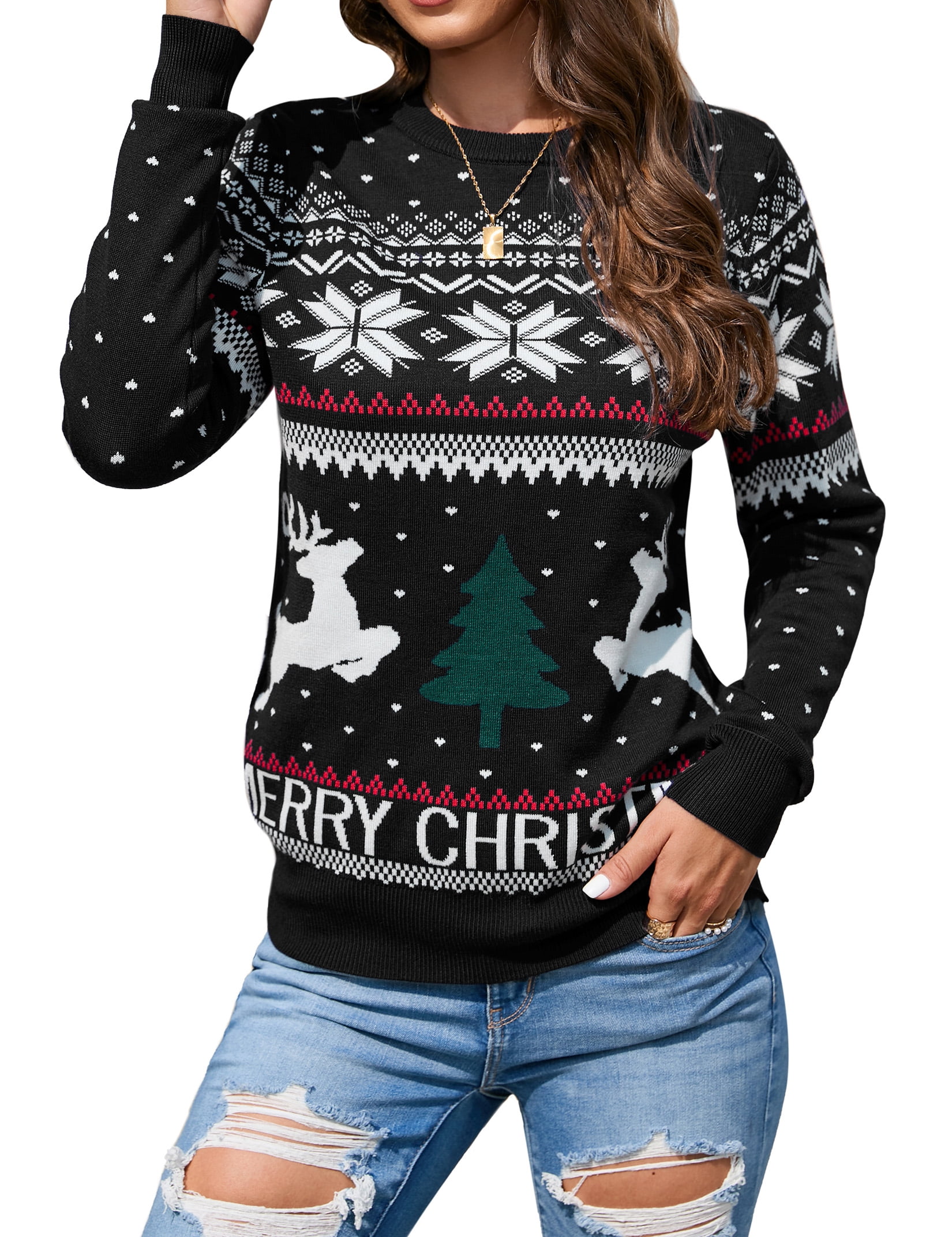 Women's Ugly Christmas Sweater Pullover Sweater Jumper Christmas Sweaters Crew Neck main image 1