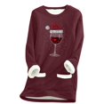 thumbnail image 1 of Women's Ugly Christmas Sweatershirt Fleece Funny Cute 3D Print Top Long Sleeve Crewneck Holiday Pullover, 1 of 3