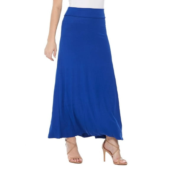 MOA COLLECTION Women's Ultra Comfort Stretch Maxi Skirt Relaxed Fit for Everyday Elegance