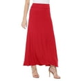 thumbnail image 1 of MOA COLLECTION Women's Ultra Comfort Stretch Maxi Skirt Relaxed Fit for Everyday Elegance, 1 of 4