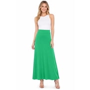 Women's Stretchy Flowy Maxi Skirt with Elastic Waistband for Comfort and Style