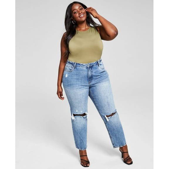 Women's Ultra High Rise Straight Jeans Brickson Wash 14W