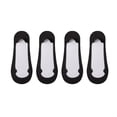 thumbnail image 1 of Women's Ultra Low Cut No Show Socks with Anti-Slip Silicone Grip and Seamless Toe Protection 4-Pack - One Size Fits Most, Black, 1 of 4