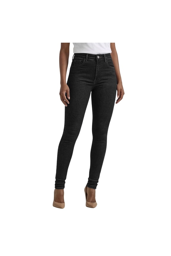 Women's Ultra Lux Comfort with Flex Motion Skinny Leg Jean with Ever Fit Black 2XL