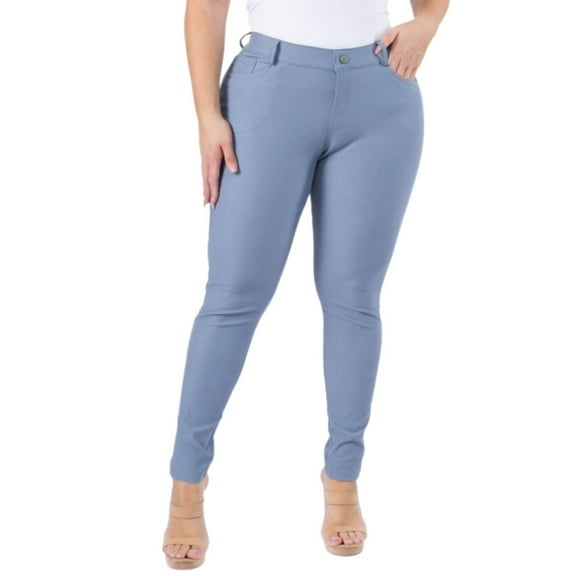Women's Ultra Stretchy Classic 5 Pocket Jeggings, Full Length, Slate Grey, XL
