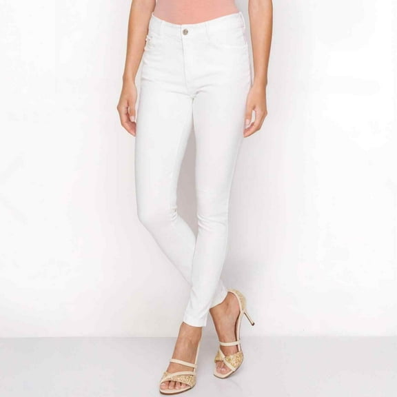 Women's Ultra Stretchy Classic 5 Pocket Jeggings, Full Length, White, L