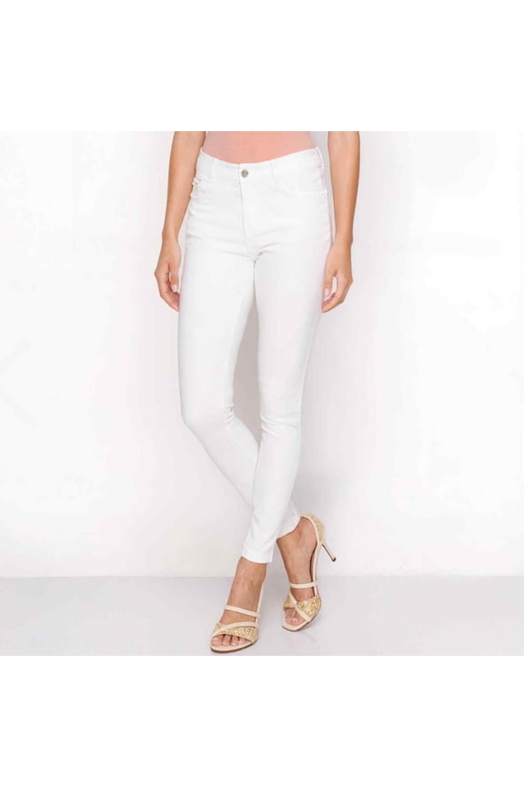 Women's Ultra Stretchy Classic 5 Pocket Jeggings, Full Length, White, L