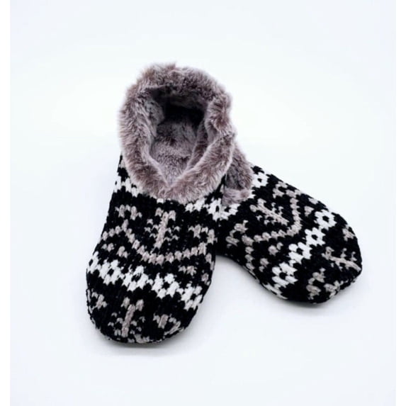 Women's Ultra Soft Comfy Slippers, Snuggle Feet Warm Non Skid Chenille Slipper Socks
