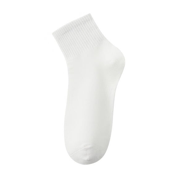 Women's Ultra-Soft Cotton Crew Socks, Breathable Moisture-Wicking Ankle Socks, Comfort Casual Socks for Daily, Sports & Work(White)