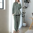 Women's UltraSoft Fleece Pajama Set Cozy FullZip Jacket and Plush
