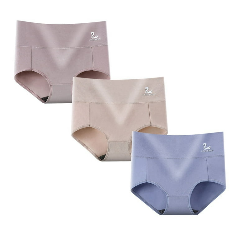 3 Pack Women's Ultra Soft High Waist Bamboo Modal Underwear Panties 