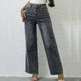 thumbnail image 1 of Women's Ultra Soft Mid-Rise Wide Leg JeansDark Gray S, 1 of 4