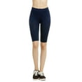 thumbnail image 1 of Women's Ultra Soft Ribbed Waistband 17" Leggings, Navy Blue, Free Size, 1 of 2