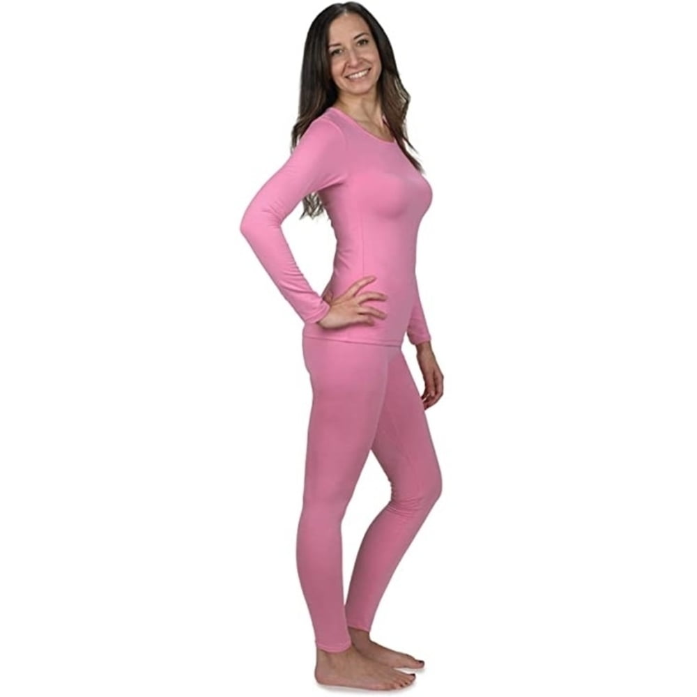 Women's Ultra Soft Thermal Underwear Long Johns Set with Fleece Lined