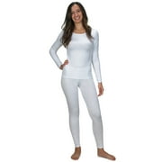GILBIN Women's Ultra Soft Thermal Underwear Long Johns Set with Fleece Lined (White, XXX-Large)…