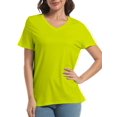 thumbnail image 1 of Women's Ultra-Soft V-Neck Short Sleeve Trendy Casual T-Shirt, 1 of 6