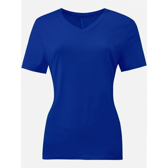 Women's Ultra-Soft V-Neck Short Sleeve Trendy Casual T-Shirt