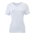 thumbnail image 1 of Women's Ultra-Soft V-Neck Short Sleeve Trendy Casual T-Shirt, 1 of 5