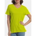 thumbnail image 1 of Women's Ultra-Soft V-Neck Short Sleeve Trendy Casual T-Shirt, 1 of 6