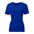 thumbnail image 1 of Women's Ultra-Soft V-Neck Short Sleeve Trendy Casual T-Shirt, 1 of 5