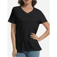 thumbnail image 1 of Women's Ultra-Soft V-Neck Short Sleeve Trendy Casual T-Shirt, 1 of 6