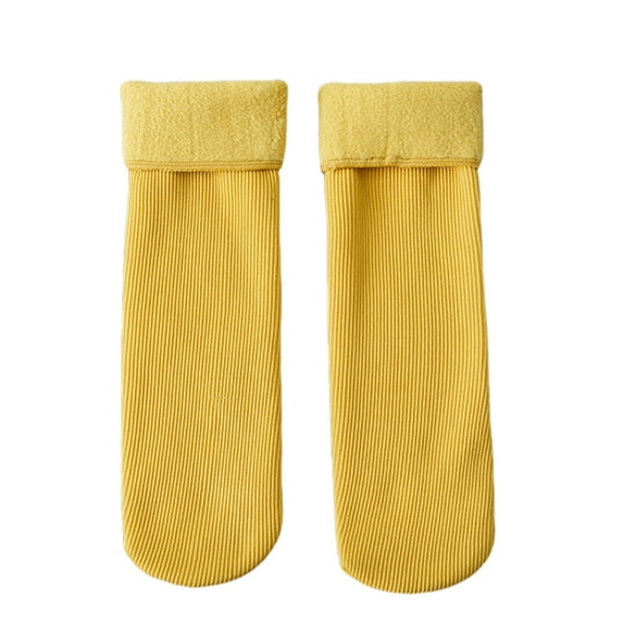 Women's Ultra-Soft Velvet Thermal Socks, Fleece Lined Winter Warm Socks for Cold Weather, Cozy Snow Boot Socks with Non-Slip Grips, Thick Plush Lining Comfortable Socks for Indoor and Outdoor Use