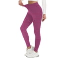 thumbnail image 1 of Women's Ultra Stretch Striped Leggings - High Waisted Tummy Control Yoga Workout Pants with Pockets, Soft Full Length Print Leggings for Gym Casual Party, 1 of 7