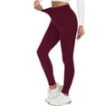 thumbnail image 1 of Women's Ultra Stretch Striped Leggings - High Waisted Tummy Control Yoga Workout Pants with Pockets, Soft Full Length Print Leggings for Gym Casual Party, 1 of 7